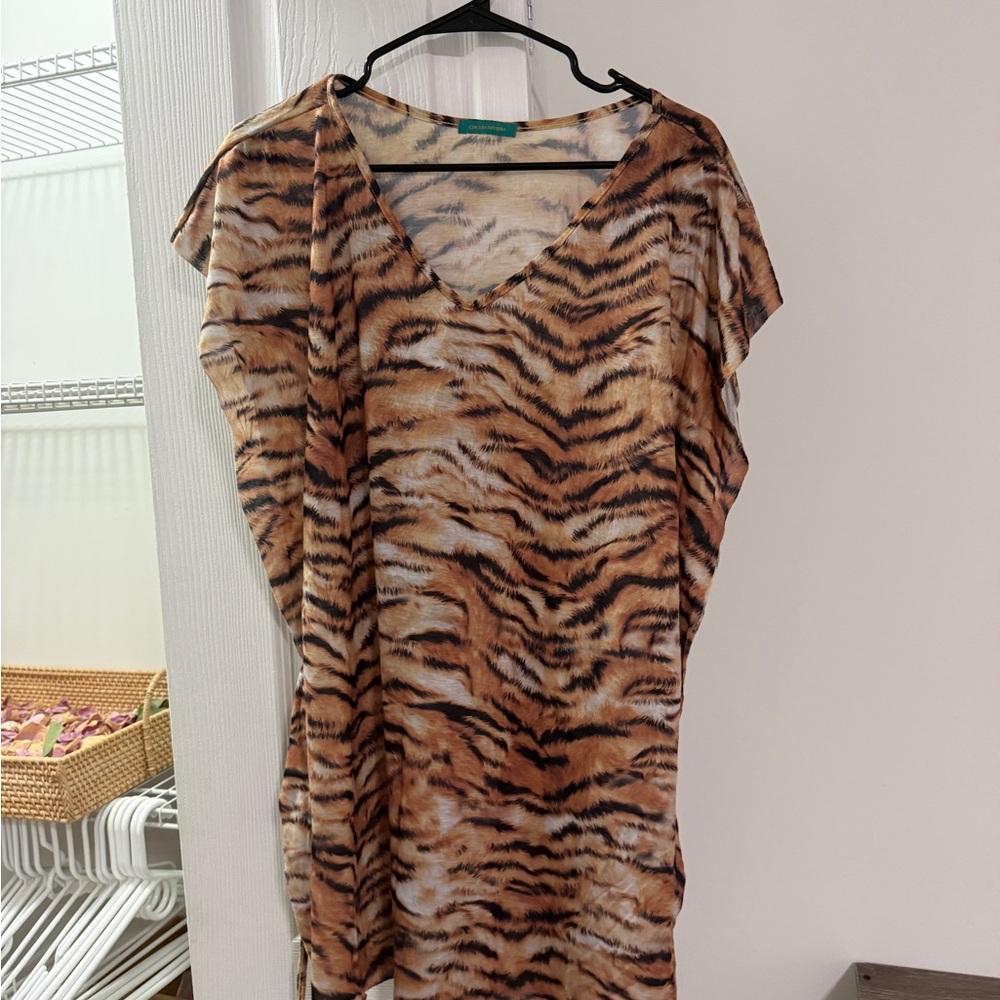 New Cia Maritima Swimsuit Cover-Up Tunic Dress Beach Vacation Resortwear oneSize